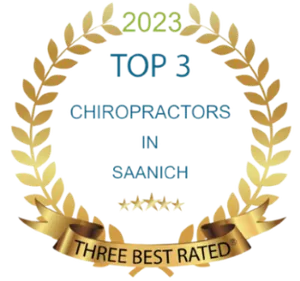 2023 award for being voted Top Three Chiropractors In Saanichton & Greater Victoria