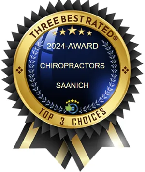 2024 award for being voted Top Three Chiropractors In Saanichton & Greater Victoria